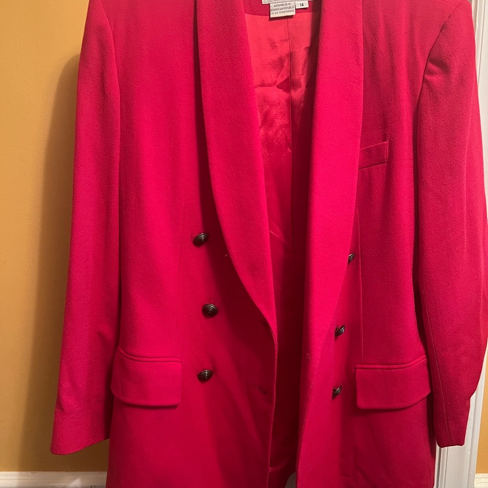 sleeve from the armpit  14” jacket L 31” waist 151/2 skirt L 261/2